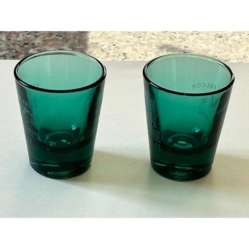 Set Of Two U.S.‎ Forces~Task Force Falcon Shot Glasses